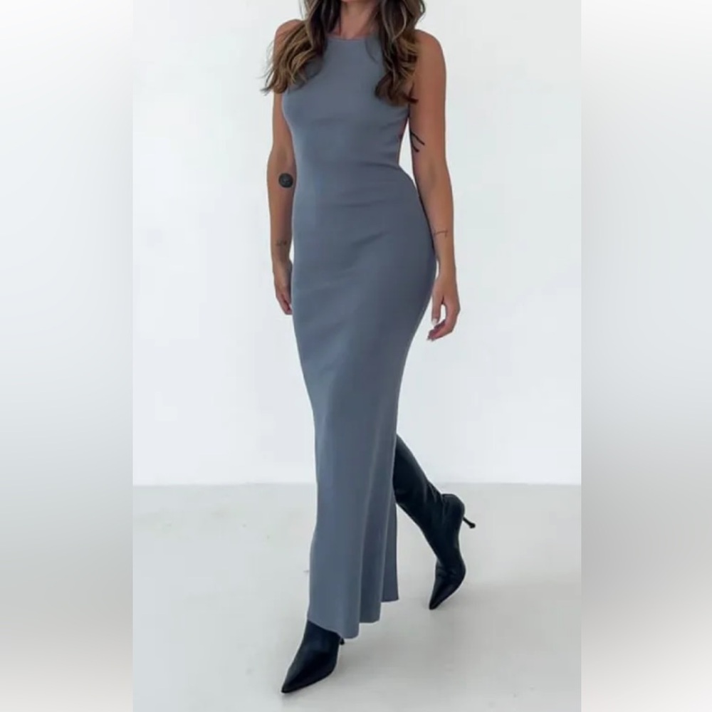 Rumored Gray Maxi Dress